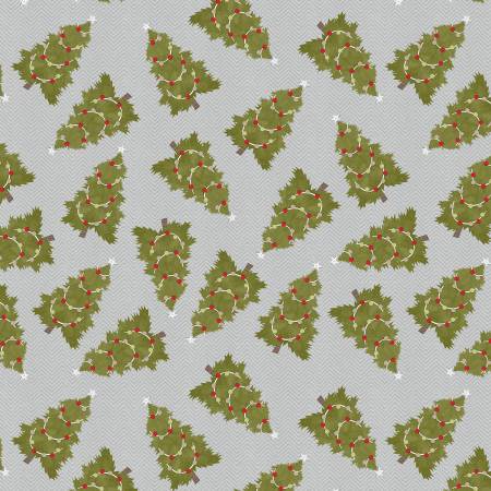 (4.5 yd) Wilmington Prints Cozy Critters 11164-973 Trees Allover