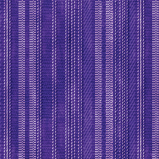 (7 yd) Benartex Potpourri Stripe Purple 12915-61
