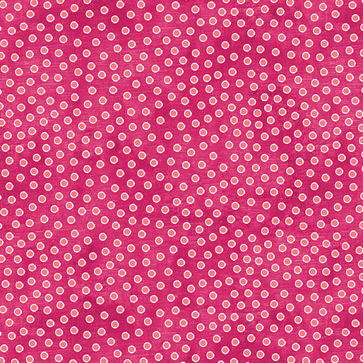 (2.5 yd) Benartex Blooming Denim Chalk Dot Hot Pink 13281-23