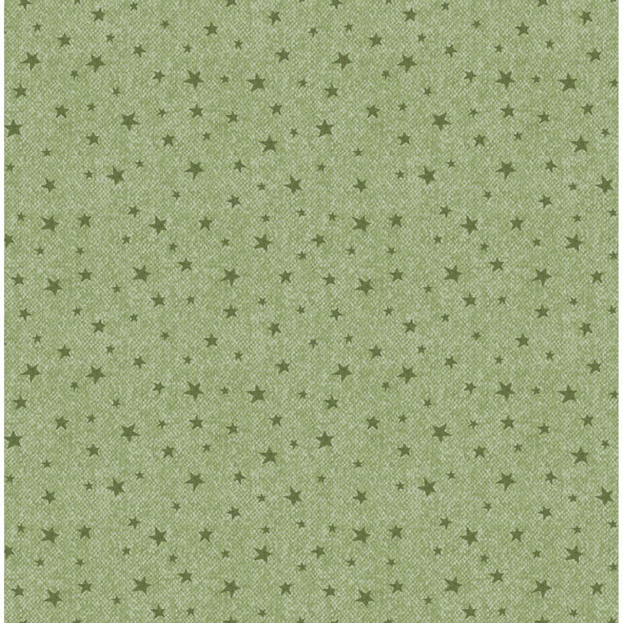 (4 yd) Benartex Winter Forest Wooly Stars Green 16005-40