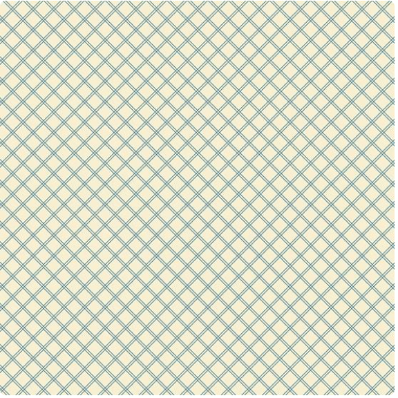 (4.5 yd) Andover/Makower UK St. Leonard Blue Lattice 217-B