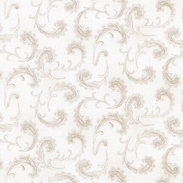 (4 yd) Robert Kaufman Flowerhouse Elizabeth FLH-19896-14 Natural Scroll