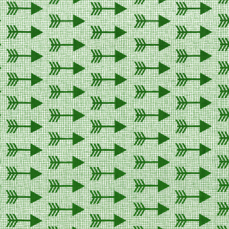(1.5 yd) RJR Fabrics Pow Wow Wow 3335-1 Green Arrows