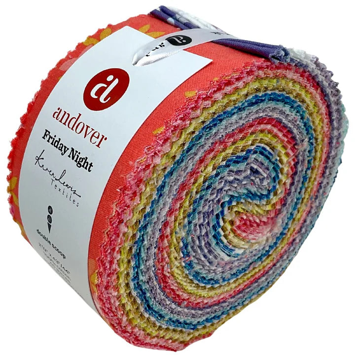Andover/Makower UK - Friday Night Double Scoops - 40 2.5" Strips