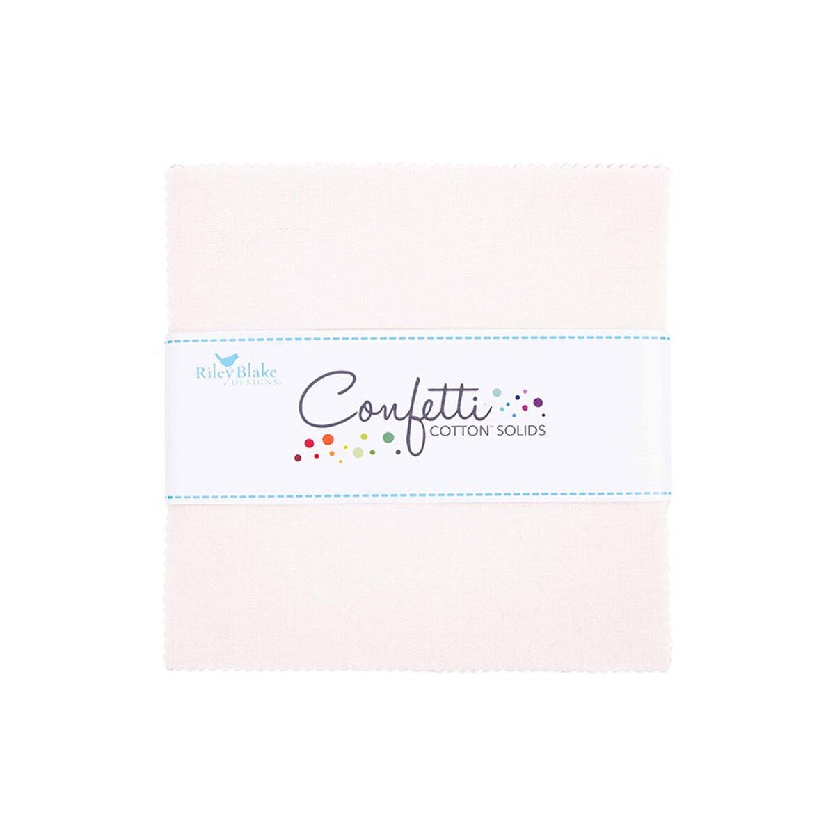 Charm Pack 5x5 Squares - Riley Blake Confetti Cotton Solids Champagne Pink 5-inch Stacker - 40 5" Square