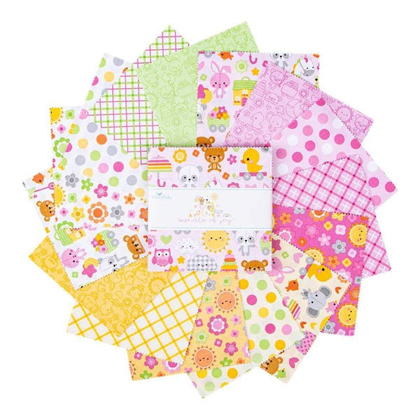 Charm Pack 5x5 Squares - Riley Blake Bundle Of Joy 5-inch Stacker - 40 5" Squares