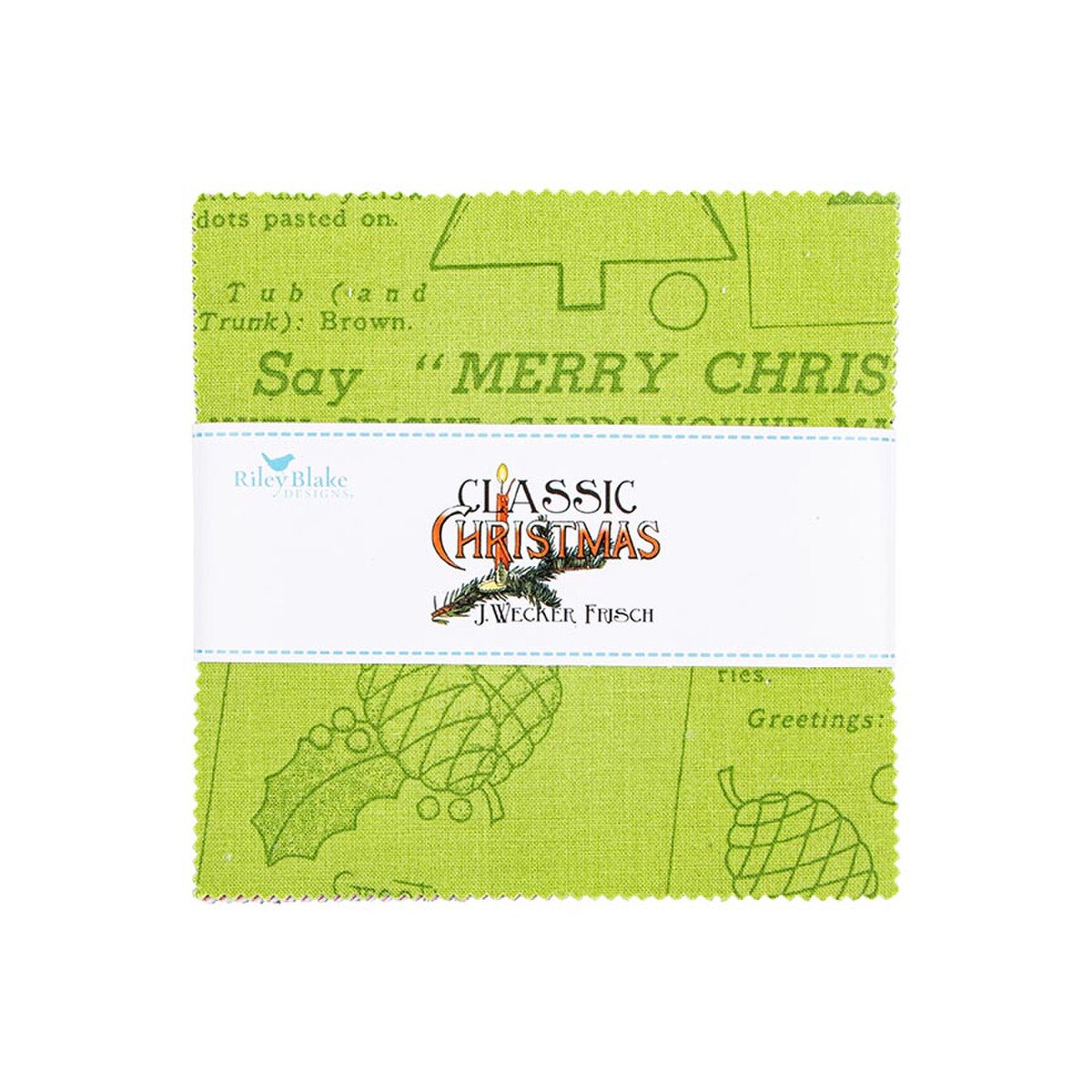 Charm Pack 5x5 Squares - Riley Blake Classic Christmas 5-inch Stacker - 40 5" Squares