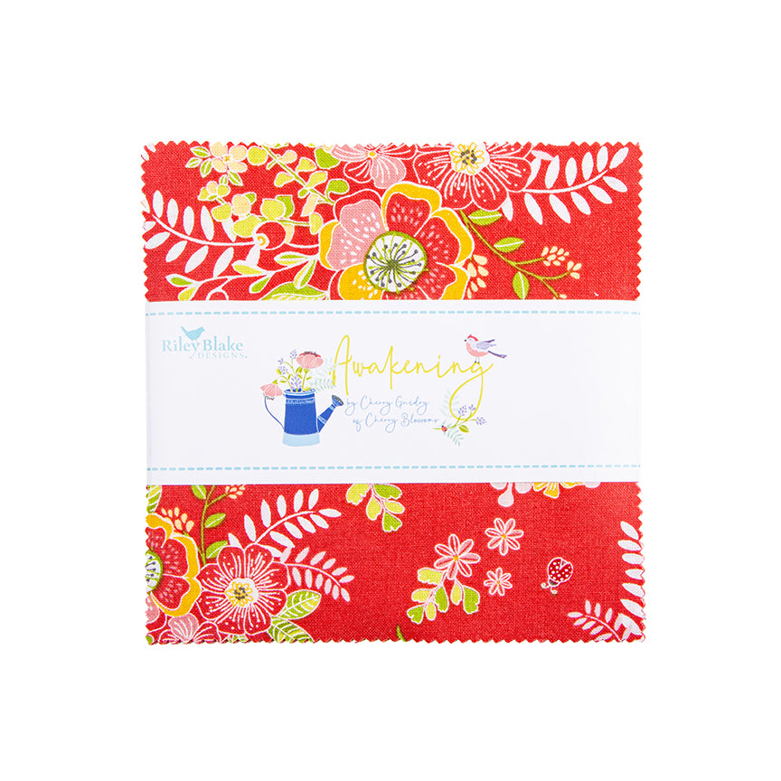 Charm Pack 5x5 Squares - Riley Blake Awakening 2 5-inch Stacker - 40 5" Squares