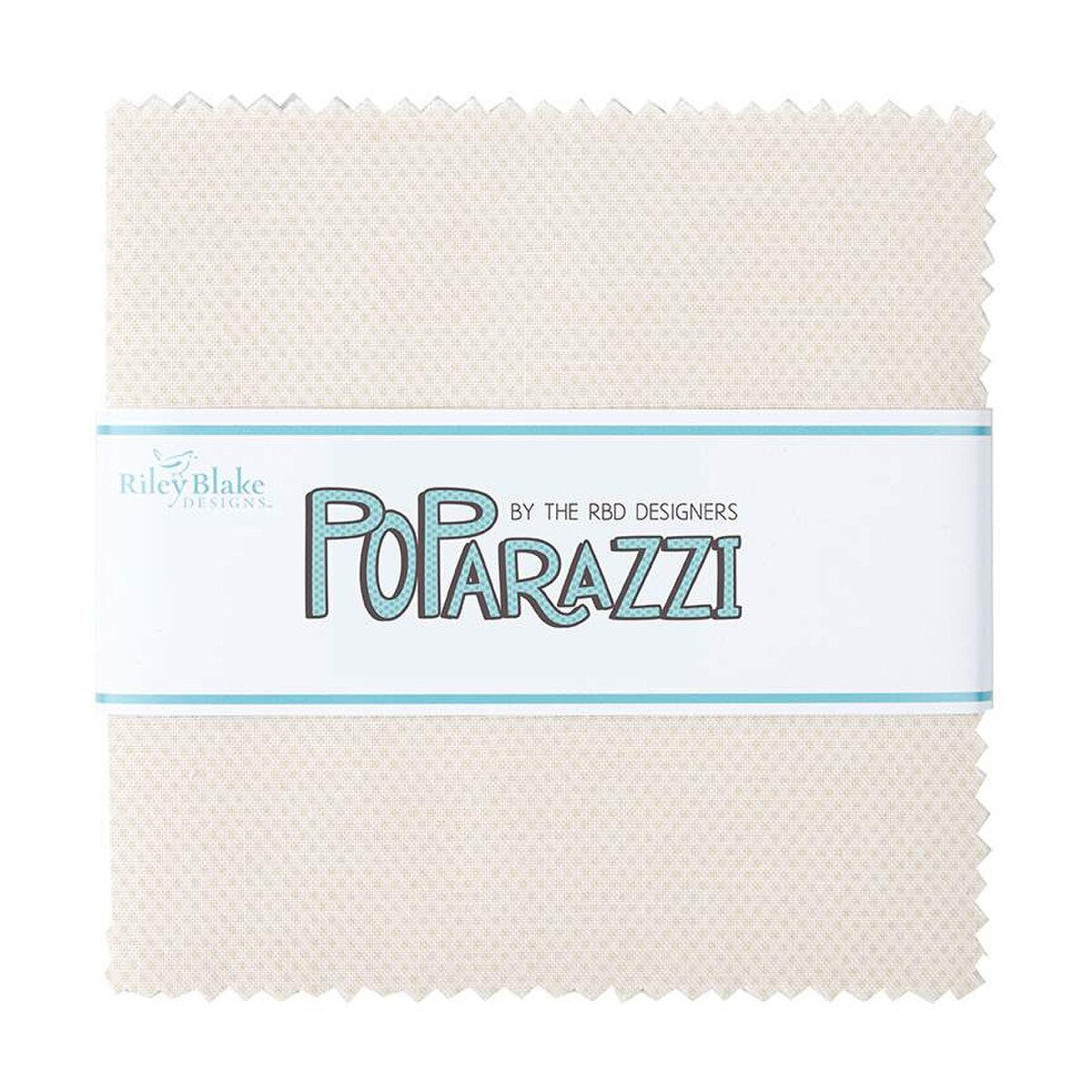 Charm Pack 5x5 Squares - Riley Blake POParazzi Cream 5-inch Stacker - 40 5" Square