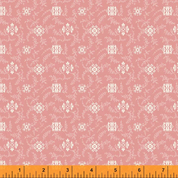 (6.5 yd) Windham Fabrics Lexington 52964-3 Small Medallion Pink