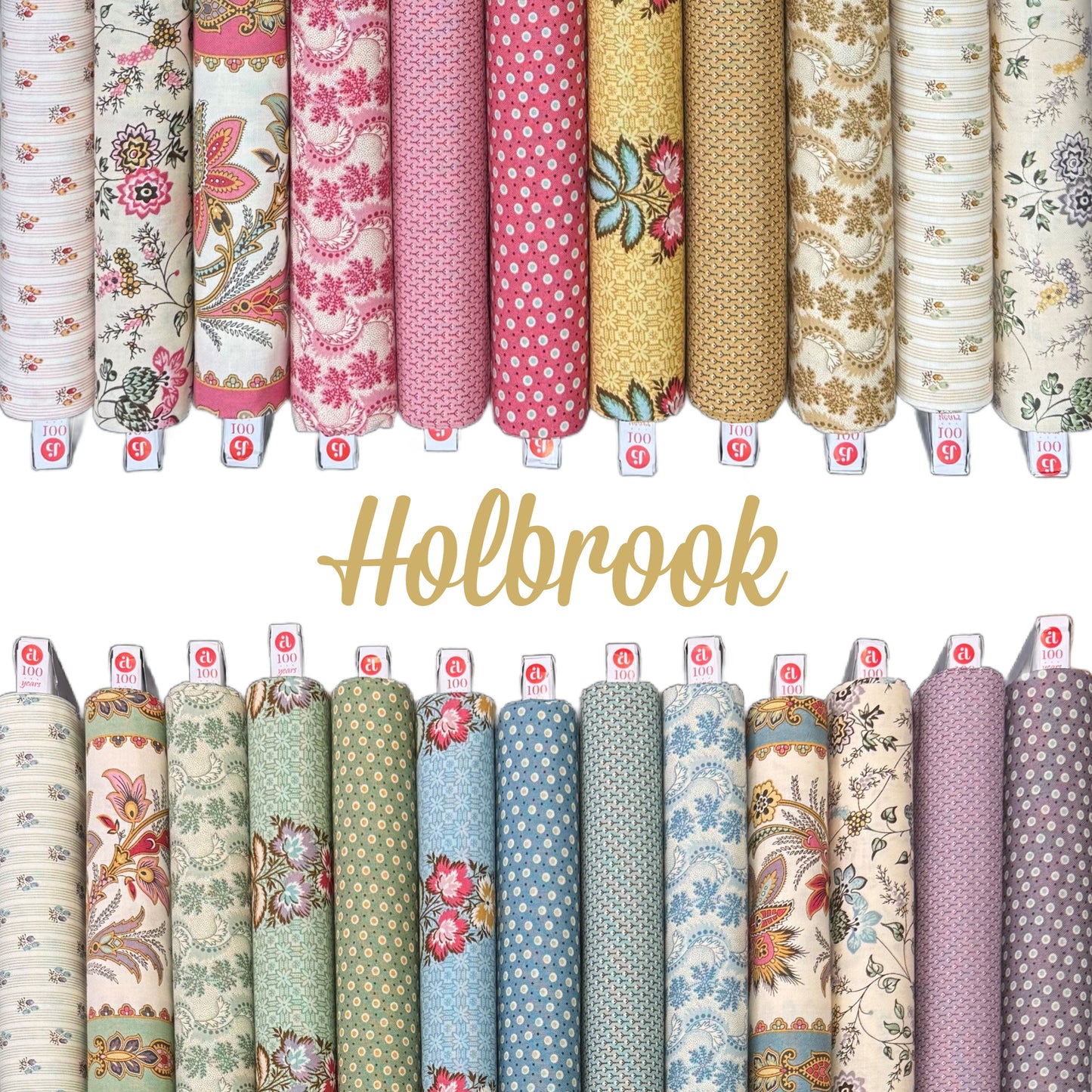 Andover/Makower UK - Holbrook Double Scoops - 40 2.5" Strips