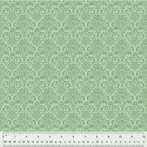 (3 yd) Windham Fabrics Juliette 53518-1 Damask Light Green