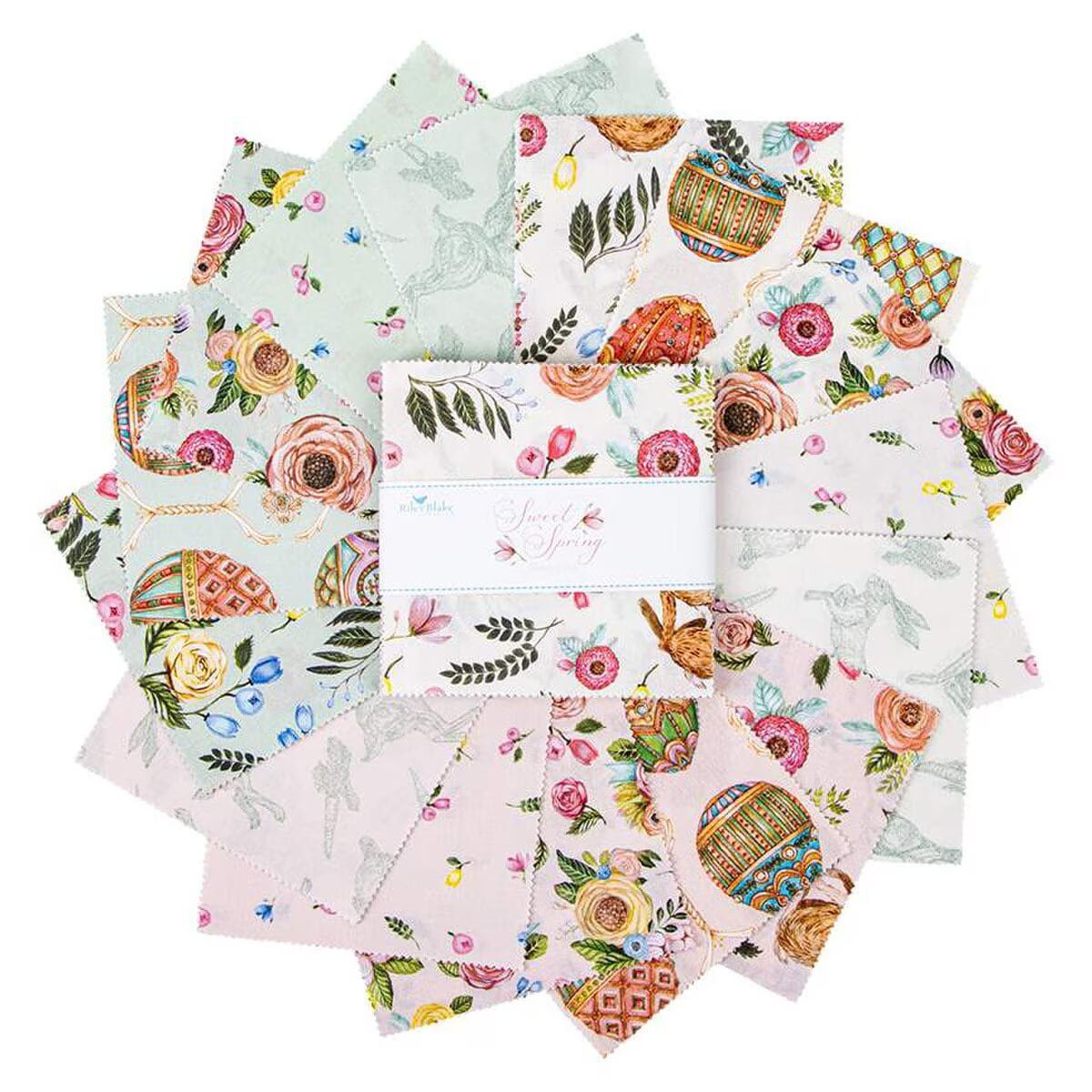 Charm Pack 5x5 Squares - Riley Blake Sweet Spring 5-inch Stacker - 40 5" Squares