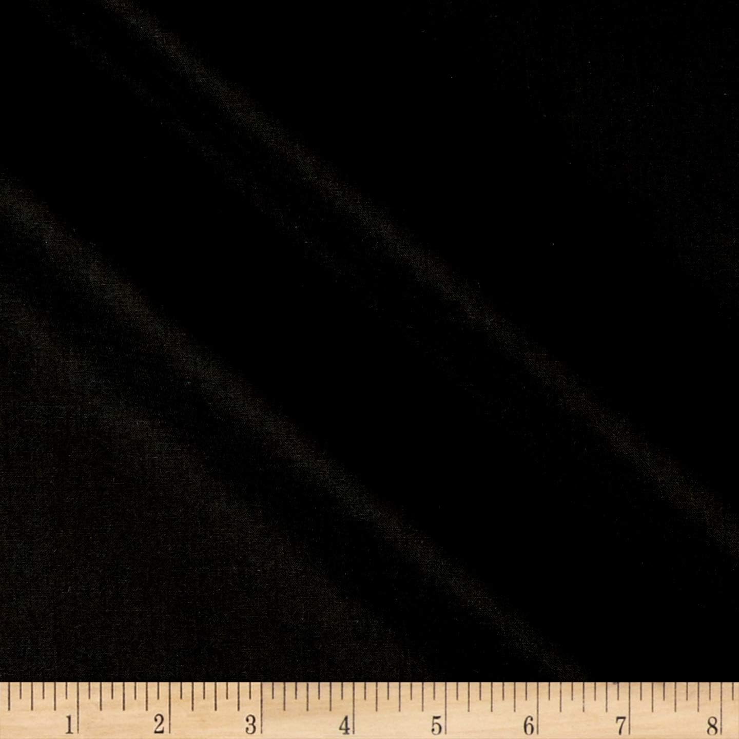 (2 yd) Solid Black Supreme Cotton - 100% Cotton