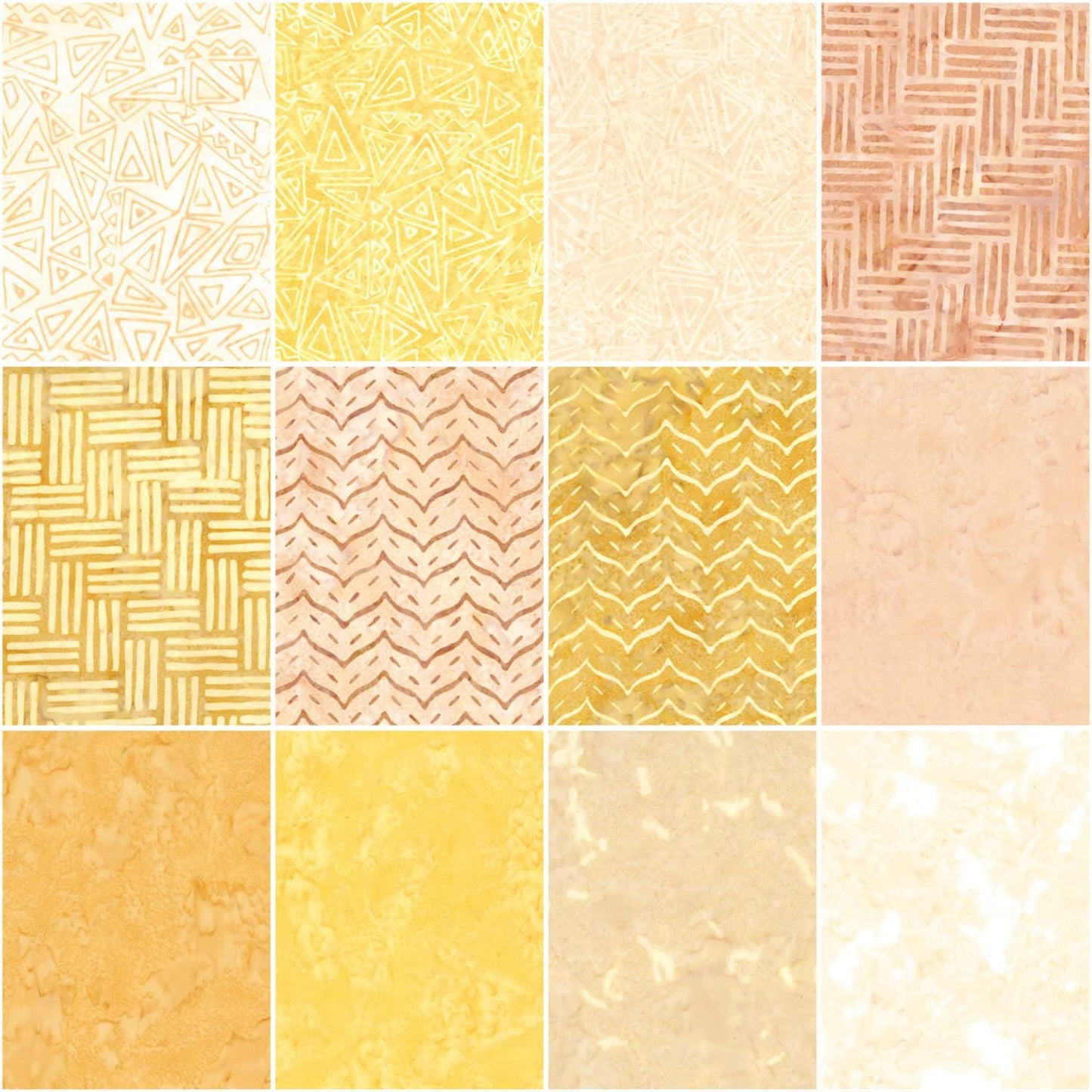 Charm Pack 5x5 Squares - Benartex Bali Batik Golden Beach - 40 5" Squares