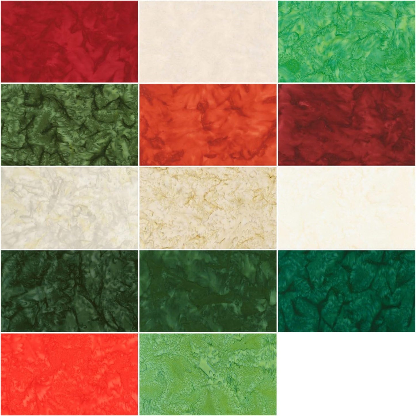 Robert Kaufman Artisan Batiks: Prisma Dyes Holiday Roll-up - 40 Total Strips