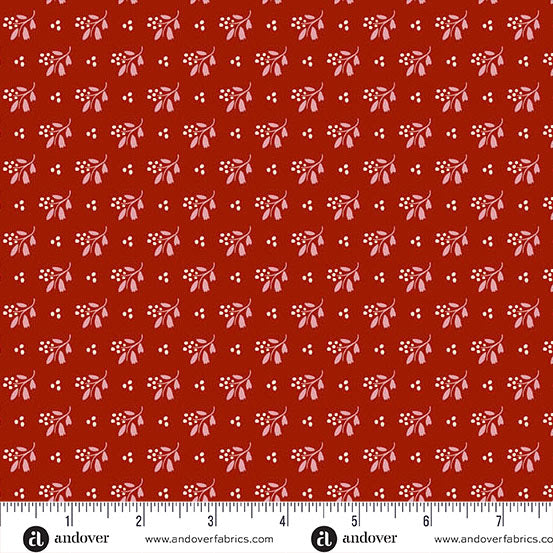 Andover "Cozy House" (Reds) Half-yard Bundle - 10 Fabrics, 5 Total Yards