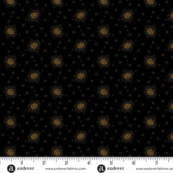 (2 yd) Andover/Makower UK Espresso 1268-K Rose Dot