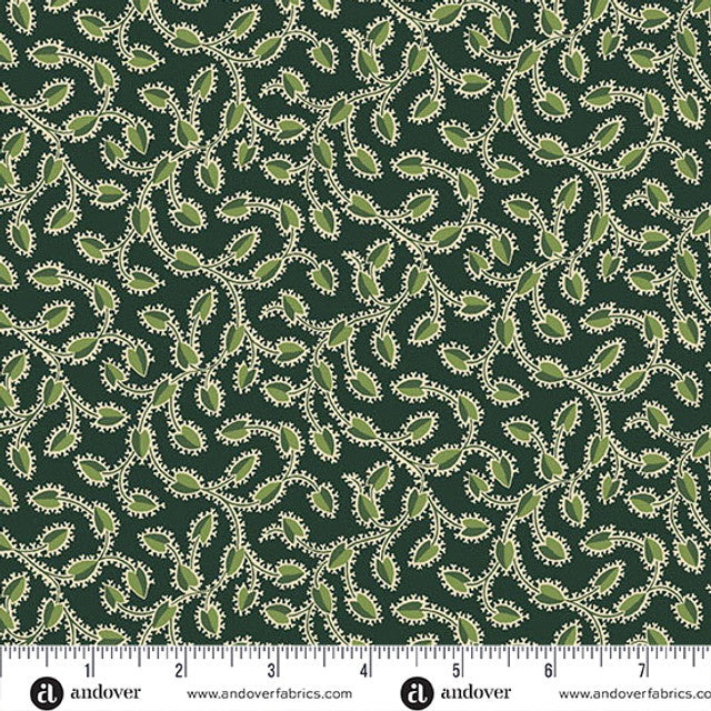 Andover "Green Leaves" Half-yard Bundle - 10 Fabrics, 5 Total Yards
