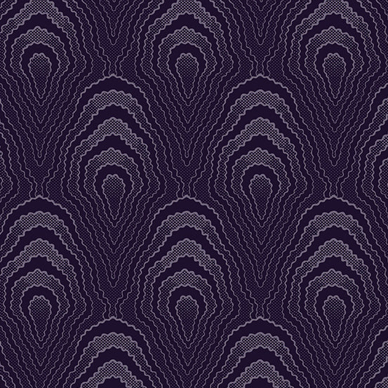 (2.5 yd) Andover/Makower UK Reminiscence 334-P Purple