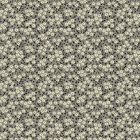 (2.5 yd) Andover Reminiscence 337-K Black Floral