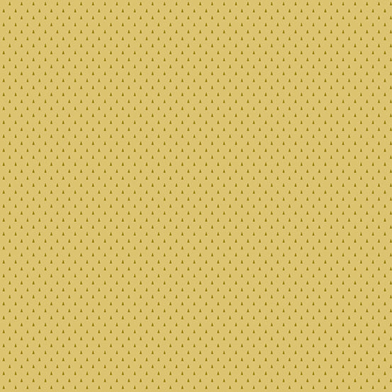 (4.5 yd) Andover/Makower UK Jewelbox 840-Y Tiny Triangles Honey
