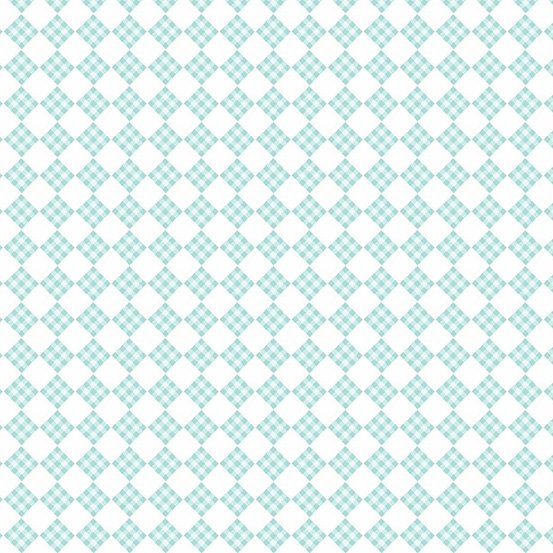 (4 yd) Andover Welcome Spring 409-T Teal Plaid