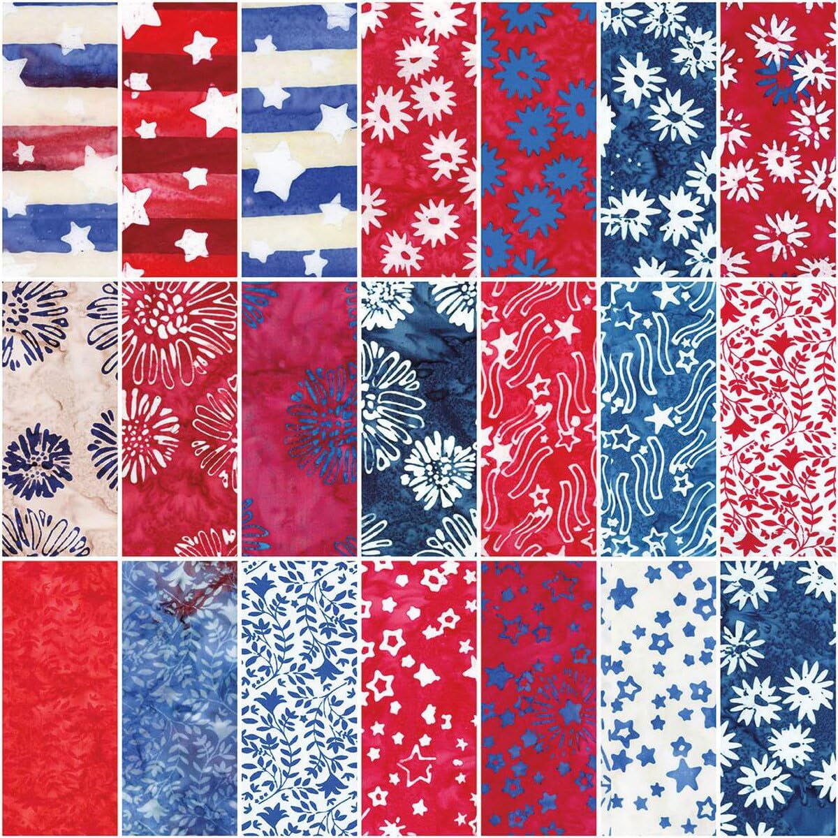 Riley Blake Expressions Batiks "Let Freedom Reign" - 40 Strip Rolie Polie
