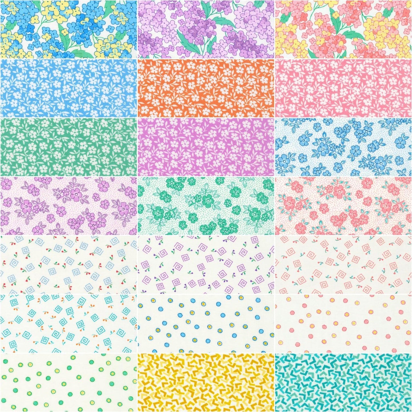 Robert Kaufman At The Cottage (Flowerhouse) Roll-up - 40 Strip Roll