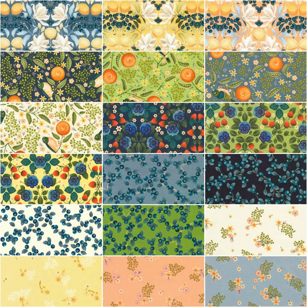 Charm Pack 5x5 Squares - Robert Kaufman Grove - 40 5" Squares