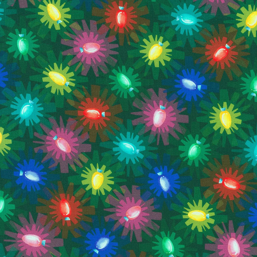 (5 yd) Robert Kaufman Afterglow 21765-274 Pine Christmas Lights