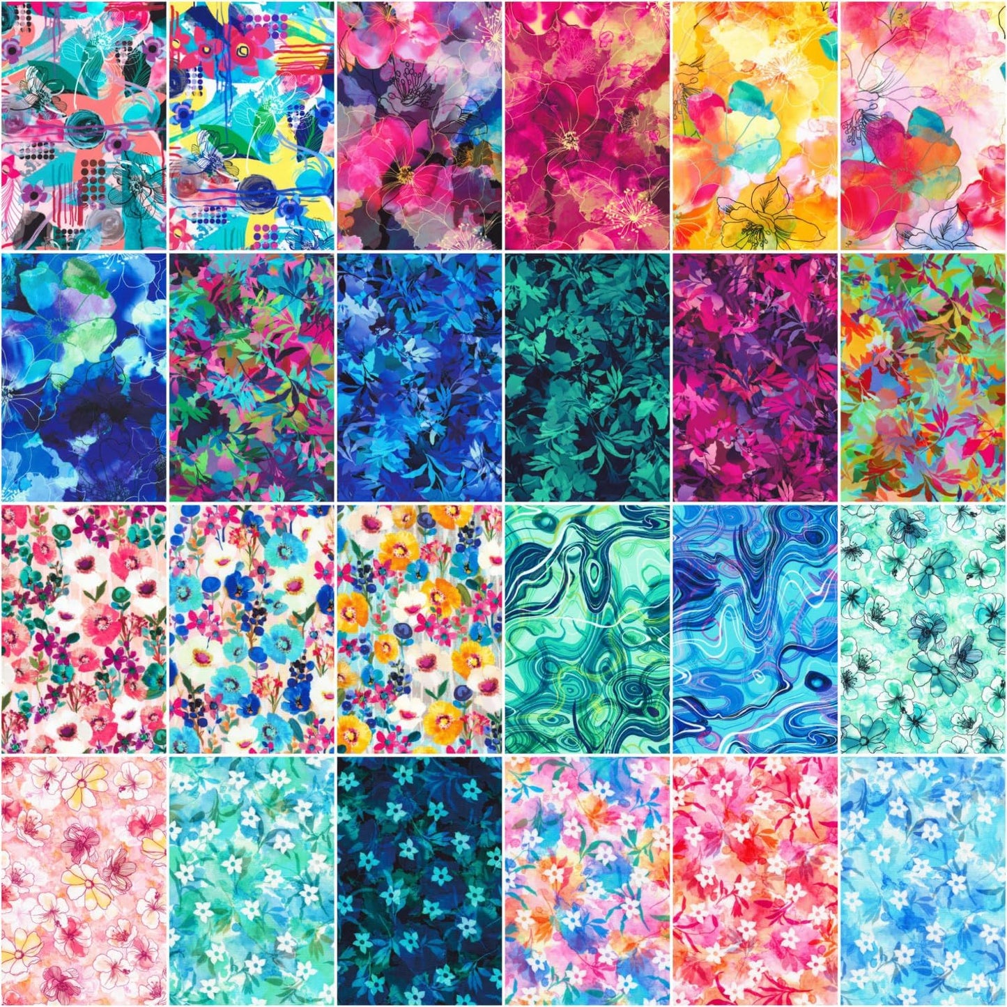 Robert Kaufman Artful Blooms Complete Collection Roll-up - 40 Strip Roll (RU-1279-40)