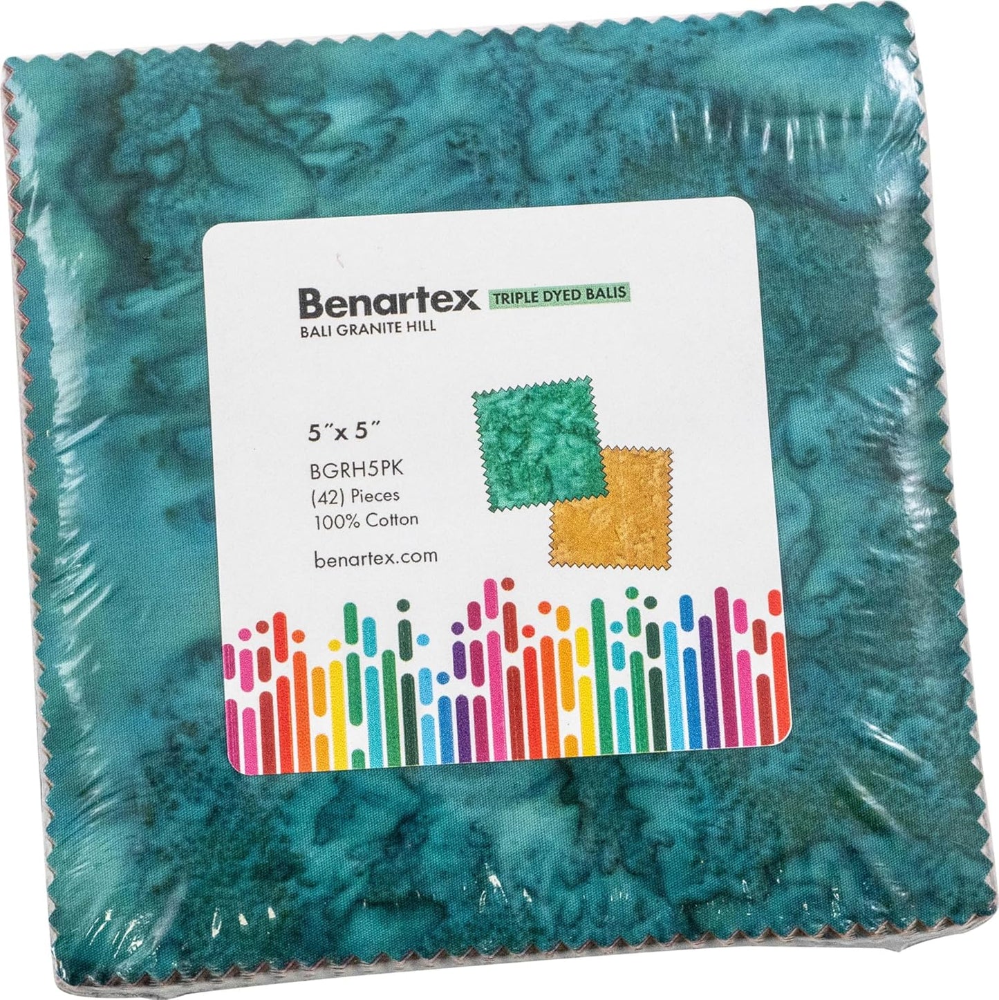 Charm Pack 5x5 Squares - Benartex Granite Hill - 40 5" Squares