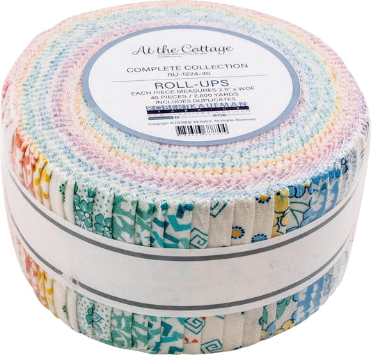 Robert Kaufman At The Cottage (Flowerhouse) Roll-up - 40 Strip Roll