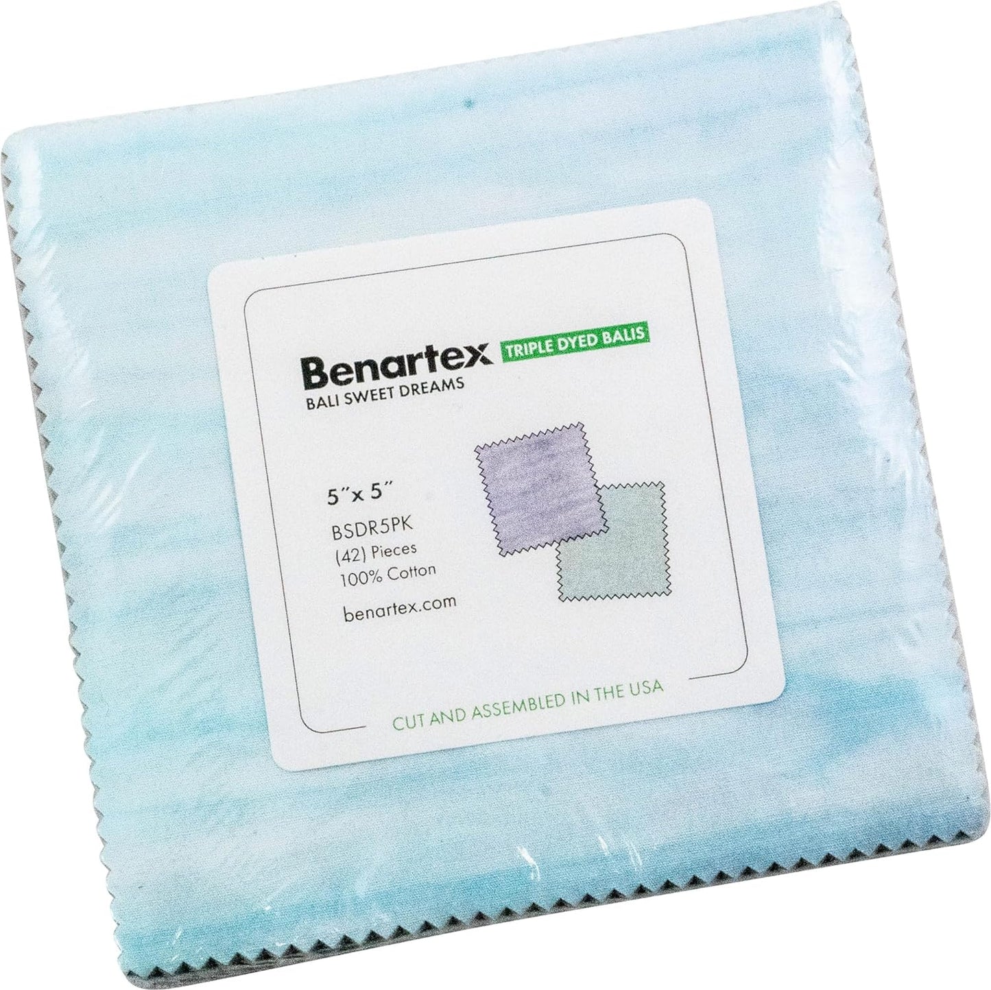 Charm Pack 5x5 Squares - Benartex Bali Batik Sweet Dreams - 40 5" Squares