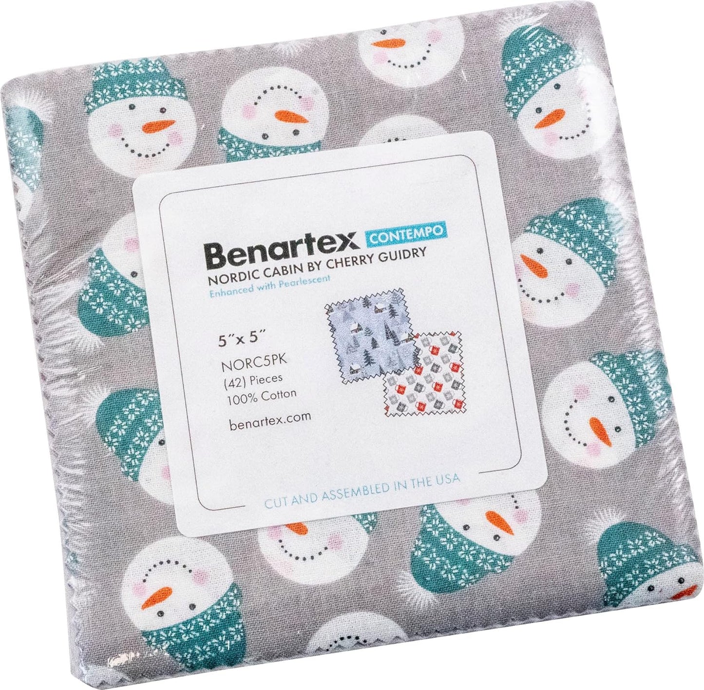 Charm Pack 5x5 Squares - Benartex Nordic Cabin - 40 5" Squares