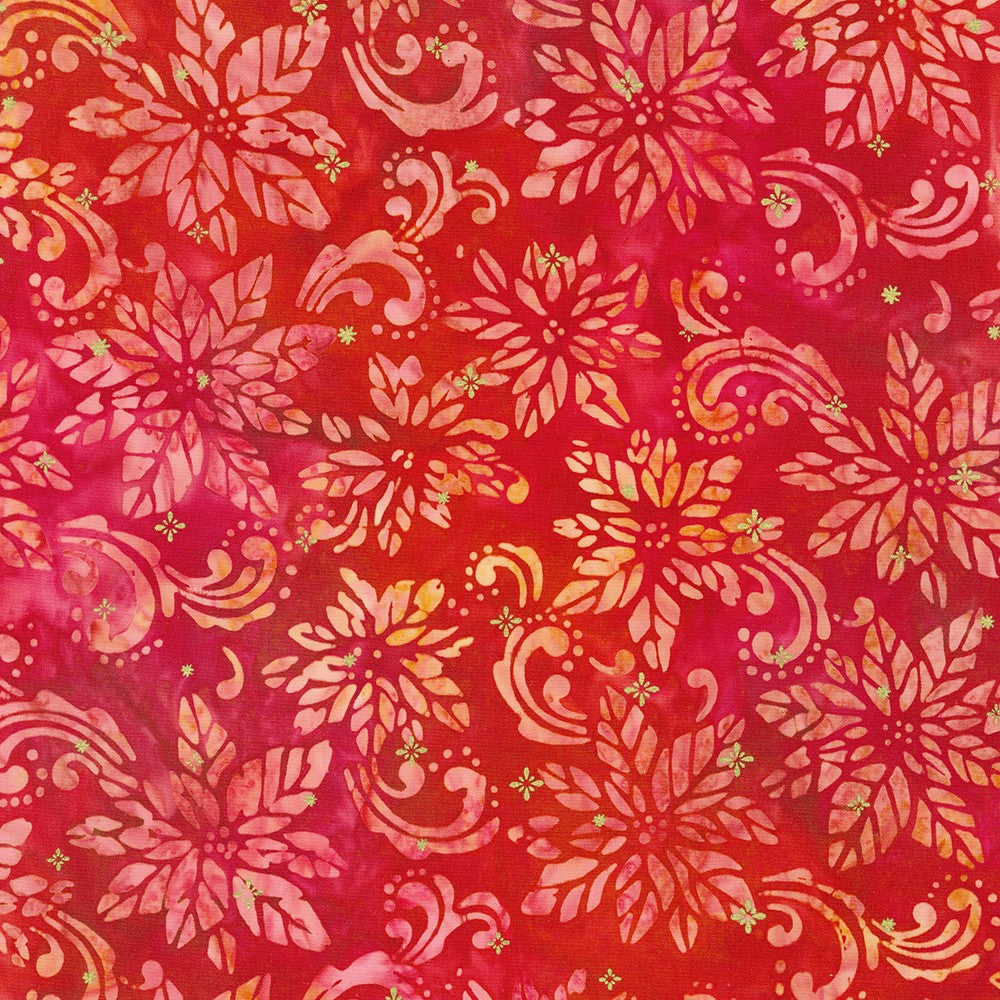 (4 yd) Robert Kaufman Artisan Batik Winter Sparkle AMDM-21230-281 Pomegranate