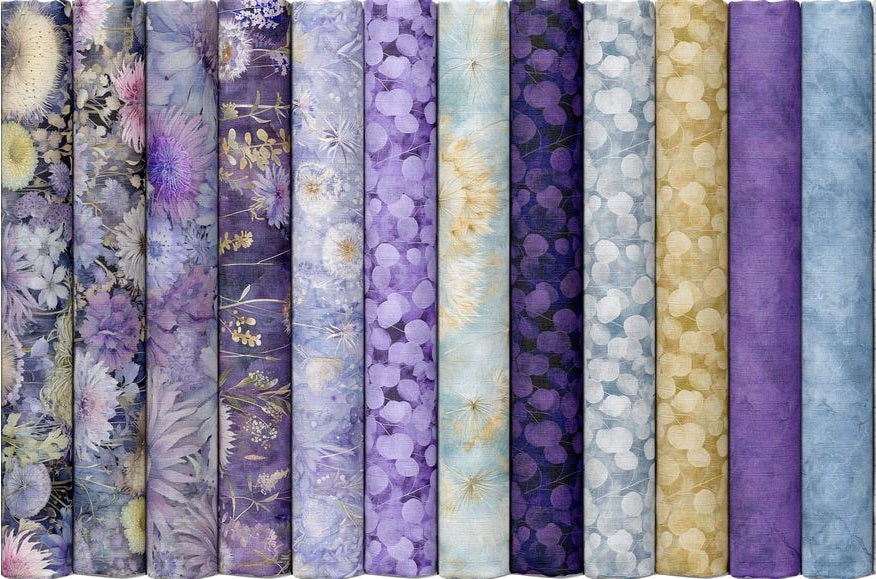 Timeless Treasures - Mystic Meadow - 40 2.5" Strips/Jelly Roll