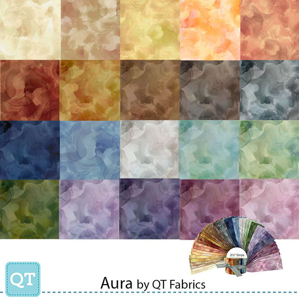 Quilting Treasures QT Fabrics - Aura Breeze by QT - 40 Strip Jelly Roll