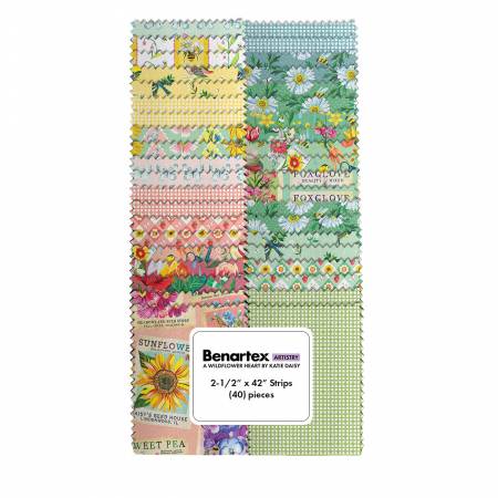 Benartex A Wildflower Heart Strip-pies - 40 2.5" Strips