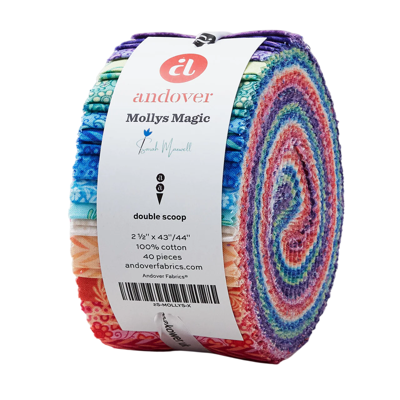 Andover/Makower UK - Molly's Magic Double Scoops - 40 2.5" Strips