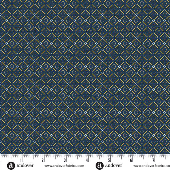 Andover "Indigo Cheddar" Half-yard Bundle - 10 Fabrics, 5 Total Yards