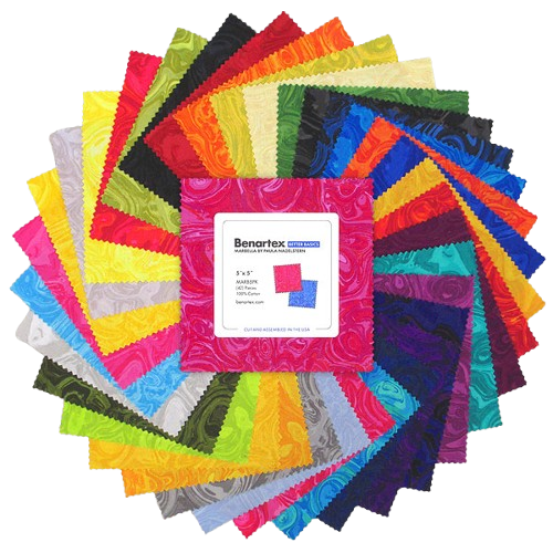 Charm Pack 5x5 Squares - Benartex Marbella - 40 5" Squares