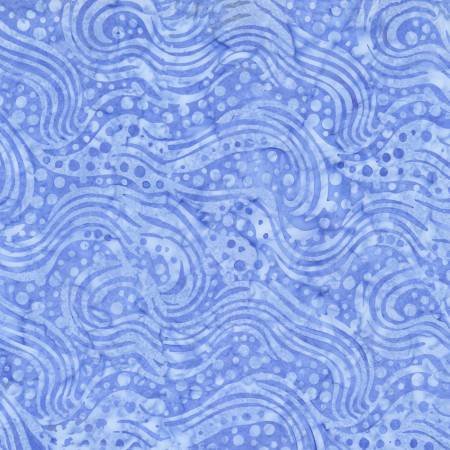 (2 yd) Riley Blake Expressions Batiks Geometric Splash BT23203-292 Light Cornflower
