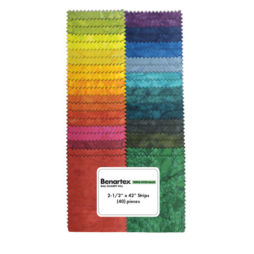 Benartex Bali Batik Quarry Hill Batiks Strip-pies - 40 2.5" Strips