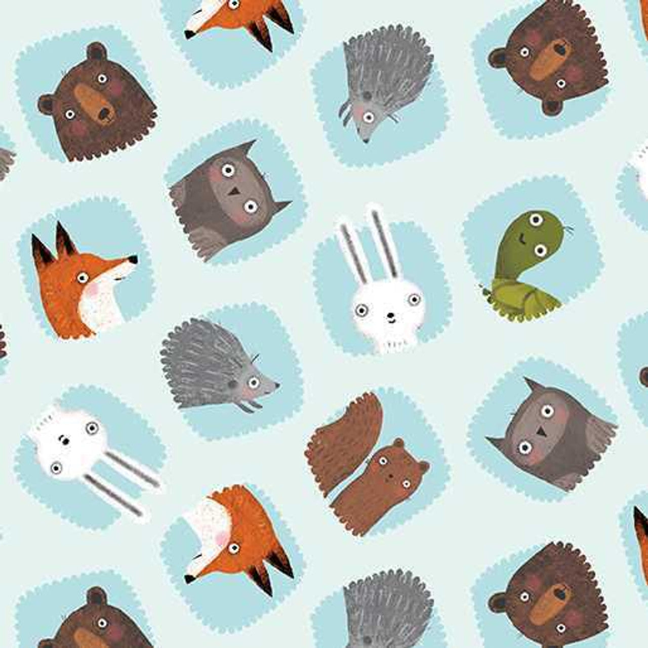 Benartex "Into The Woods" (Bears, Foxes, Turtles) Half-Yard Bundle - 10 Fabrics, 5 Total Yards