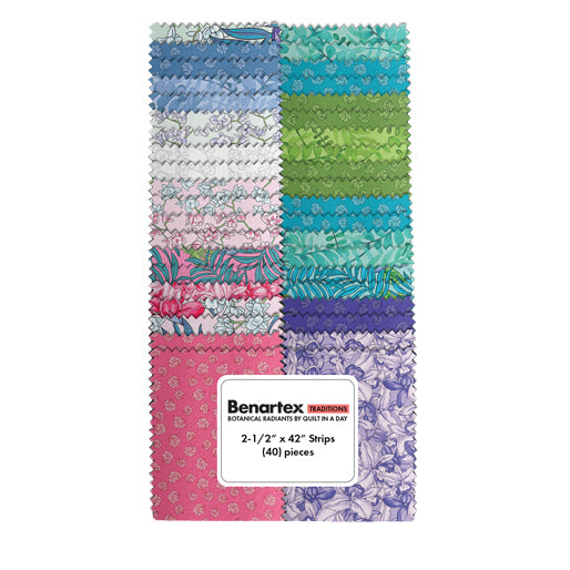Benartex Botanical Radiants Strip-pies - 40 2.5" Strips