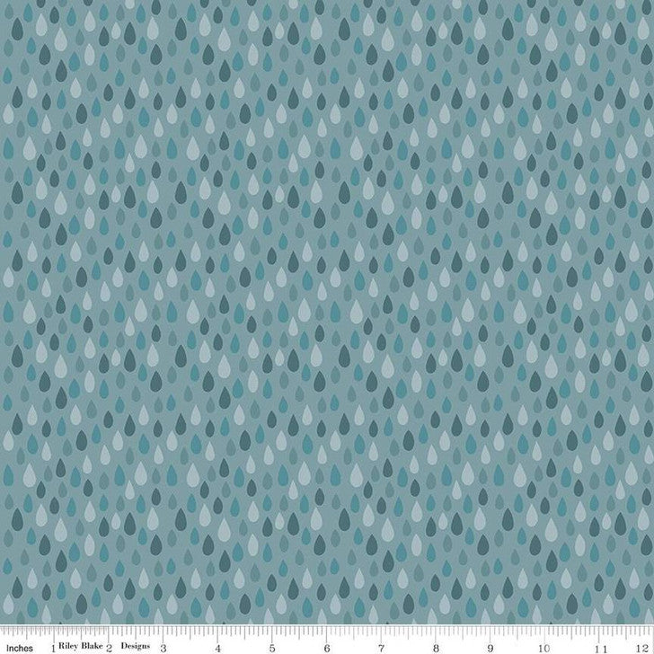 (2 yd) Riley Blake Created With Love C15976 Sky Showered With Love