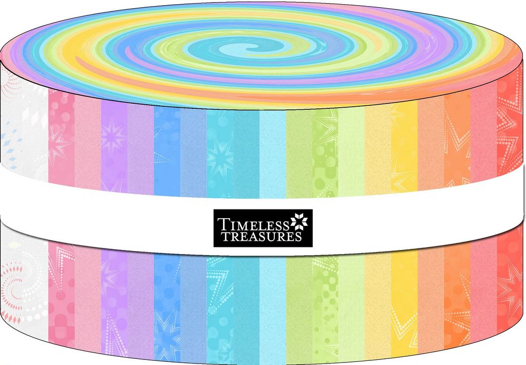 Timeless Treasures - Colorstock Pastel By Judy and Judel Neimeyer - 40 2.5" Strips/Jelly Roll