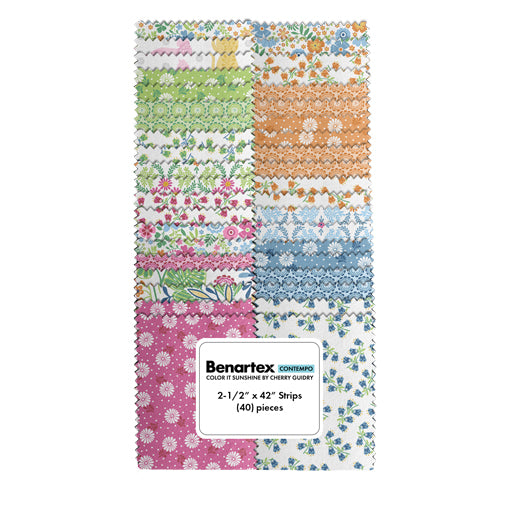 Benartex Color it Sunshine Strip-pies - 40 2.5" Strips